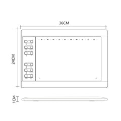 10Moons G10 Mobile Phone Tablet Computer Drawing Digital Screen with 8192 Passive Pen
