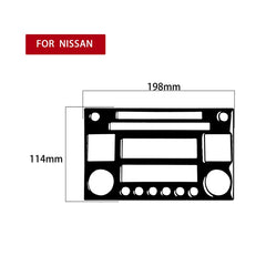For Nissan 350Z 2003-2009 Car CD Radio Playback Panel Decorative Stickers, Left and Right Drive Universal, Car CD Radio Playback Panel