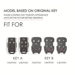 For Chevrolet GMC / Colorad 4-button C159 Car Key Leather Protective Case, 4-button