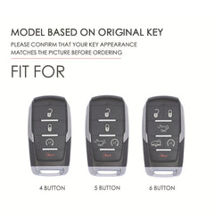 For Dodge Ram 6-button C163 Car Key Leather Protective Case, 6-button
