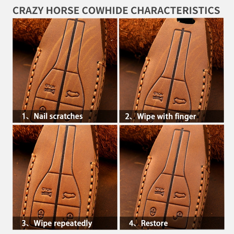For Ford F-150 3-button C074 Car Key Leather Protective Case, C074