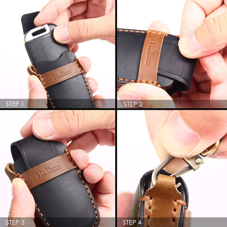 For Lexus 3-button Hallmo Car Cowhide Leather Key Protective Cover Key Case, C128