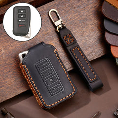 For Lexus 4-button Hallmo Car Cowhide Leather Key Protective Cover Key Case, C129
