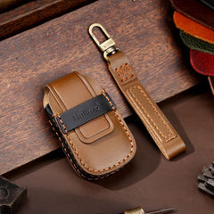 For Chevrolet 4-button Hallmo Car Cowhide Leather Key Protective Cover Key Case, C113