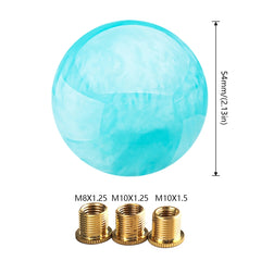 Car Modified Marble Star Gear Head Shifter Cover with Adapter, Light Blue, Purple, Pink, Green, Light Green