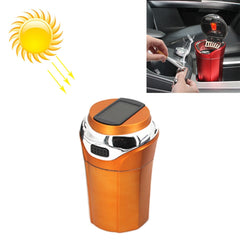N12E Car Creative Ashtray Solar Power With Light And Cover With Cigarette Liighter