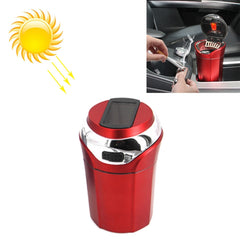 N12E Car Creative Ashtray Solar Power With Light And Cover With Cigarette Liighter