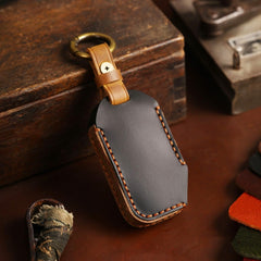 For Kia Sorento Hallmo Car Cowhide Leather Key Protective Cover Key Case, B088