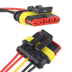 10pcs 4P Car Waterproof Plug Car Connector Plug-In, Length：10cm, 5P