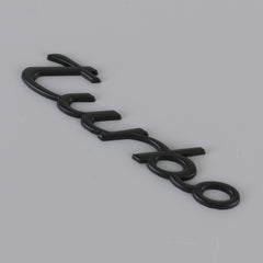 Car TURBO Personalized Aluminum Alloy Decorative Stickers, Size: 13x3x0.3cm