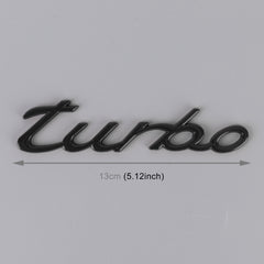Car TURBO Personalized Aluminum Alloy Decorative Stickers, Size: 13x3x0.3cm