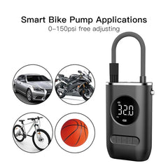 Car Portable Mini Wireless Digital Display Tire Inflator Pump, Digital Display