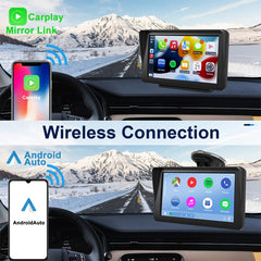 P701S 7 inch Portable Touch Display Wireless Car Navigator Smart CarPlay Bluetooth Reversing Image, P701S