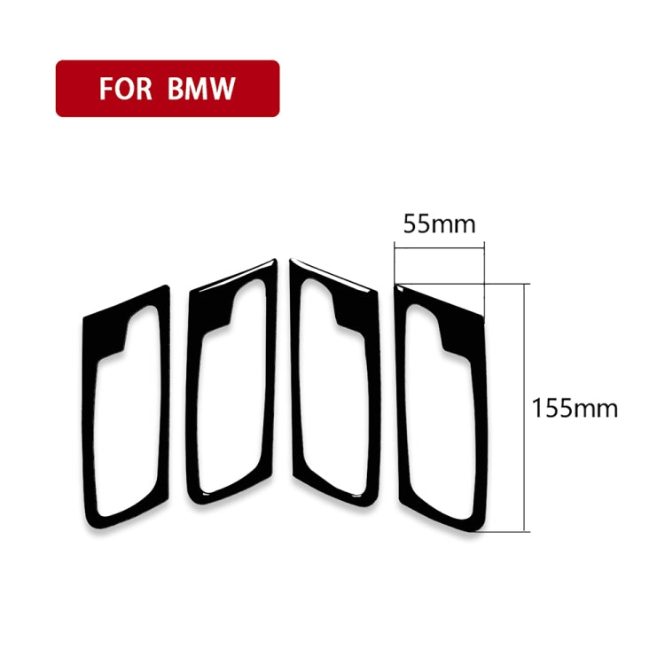 4pcs Set For BMW X5 E70 2008-2014 Car Door Handle Decorative Sticker, Left and Right Drive Universal, Door Handle