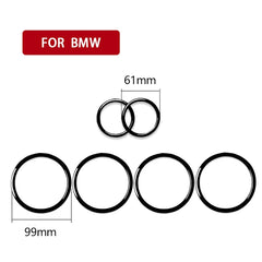 6pcs / Set Car Door Horn Ring Decorative Sticker for BMW X5 E70 2008-2013 / X6 E71 2009-2014, Left and Right Drive Universal, Door Horn Ring 6pcs