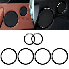 6pcs / Set Car Door Horn Ring Decorative Sticker for BMW X5 E70 2008-2013 / X6 E71 2009-2014, Left and Right Drive Universal, Door Horn Ring 6pcs