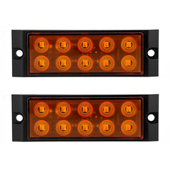 2pcs Car / Truck 10LEDs Side Marker Indicator Lights Bulb Lamp, MK-017(Orange), MK-017 (Red), MK-017 (White)