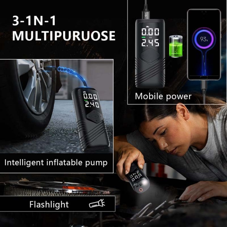 Portable Car Multi-function Digital Display Tire Wireless Electric Air Pump, Wireless