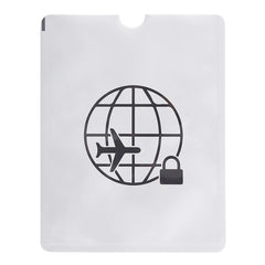 100pcs Aluminum Foil Anti Theft RFID Blocking Sleeve Passport Passbook Protector, Size: 13.5*10.5cm, Airplane Pattern 100pcs