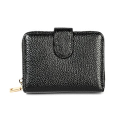 KB192 Buckle Zipper Cowhide Leather Organ Shape Multiple Card Slots Anti-magnetic RFID Wallet Clutch Bag for Men, KB192 Black, KB192 Coffee