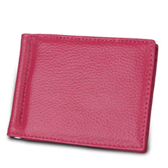 Cowhide Leather Litchi Texture Card Holder Wallet RFID Blocking Coin Purse Card Bag Protect Case with 6 Card Slots, Size: 110*82*8mm