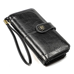 3556 Large Capacity Long Multi-function Anti-magnetic RFID Wallet Clutch for Ladies with Card Slots