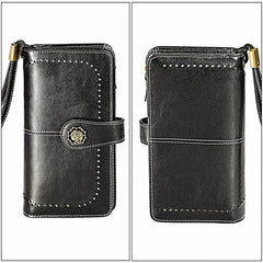3556 Large Capacity Long Multi-function Anti-magnetic RFID Wallet Clutch for Ladies with Card Slots