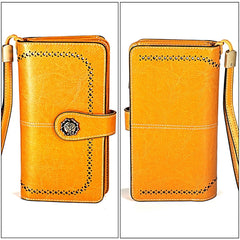 3556 Large Capacity Long Multi-function Anti-magnetic RFID Wallet Clutch for Ladies with Card Slots