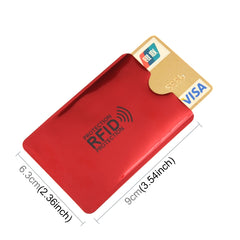 100pcs Aluminum Foil RFID Blocking Credit Card ID Bank Card Case Card Holder Cover, Size: 9 x 6.3cm