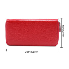 902 Antimagnetic RFID Litchi Texture Women Large Capacity Hand Wallet Purse Phone Bag with Card Slots
