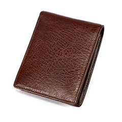 8018 Antimagnetic RFID Retro Fashion Crazy Horse Texture Leather Wallet for Men and Women, 8018