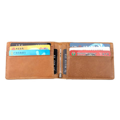 9037 Antimagnetic RFID Crazy Horse Texture Leather Wallet Billfold for Men and Women