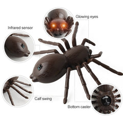 9915 Infrared Sensor Remote Control Simulated Spider Creative Children Electric Tricky Toy Model, Spider