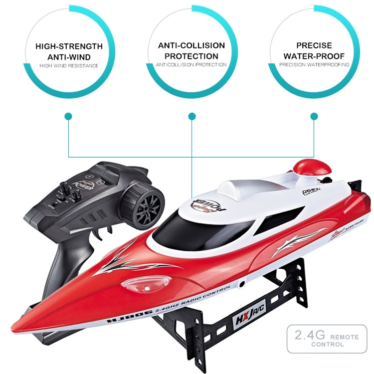HongXunJie HJ806 2.4Ghz Water Cooling High Speed Racing Boats with Remote Controller, Auto Flip Function, 200m Control Distance