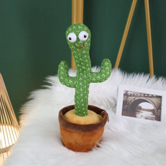 Electric Dancing Cactus Singing Holiday Gift Doll for Children with 120 English Songs, Built-in Battery