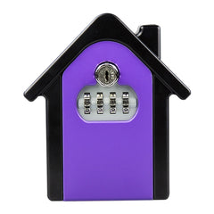 Hut Shape Password Lock Storage Box Security Box Wall Cabinet Safety Box, with 1 Key