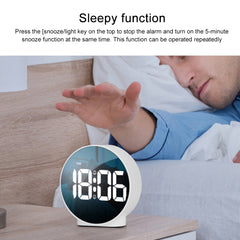 8816 LED Mirror Round Dual-purpose Alarm Clock, 8816(Black), 8816(White)