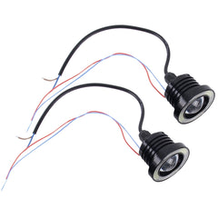 2 PCS 2.5 inch DC12-24V 10W 900LM 6500K Car Angel Eyes Fog Lamp Foglight, Cable Length: 20cm(White Light + White Light), 2.5 inch 10W 900LM/6500K  White+White