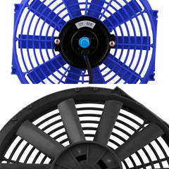 12V 80W 12 inch Car Cooling Fan High-power Modified Tank Fan Cooling Fan Powerful Auto Fan Mini Air Conditioner for Car, 12 inch (Black)