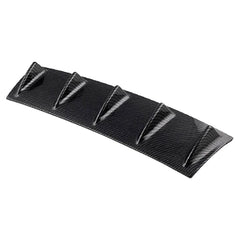Universal Car Rear Bumper Lip Diffuser 5 Shark Fin Style Carbon Fiber  ABS, Size: 58.4 x 53.3 x 15.2cm, 60.0x18.0x5.0cm Carbon Fiber