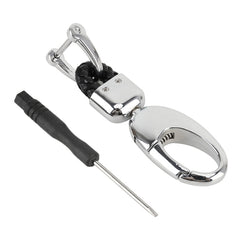 Car Metal Key Holder With Two Rings, Key Holder With Two Rings(Black)