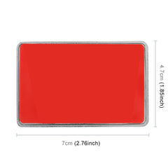 Universal Car UK Flag Rectangle Shape VIP Metal Decorative Sticker, UK Flag (Silver)