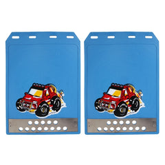 2 PCS WS-003 Premium Heavy Duty Molded Splash Mud Flaps Auto Front and Rear Guards, Small Size, Random Pattern Delivery