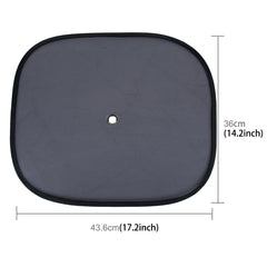 2 PCS Car Window Foldable Shade for Side Blocks UV Rays with Suction Cups, 43.5x36cm