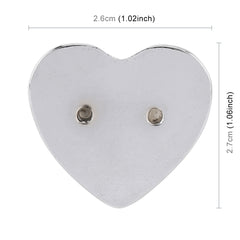 Heart Shape Car Metal Body Decorative Sticker, Heart Shape (Red), Heart Shape (Silver)