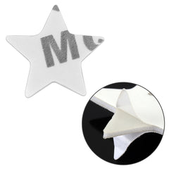 Star Pattern Car Metal Body Decorative Sticker, Star Pattern (Red), Star Pattern (Silver)
