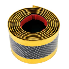 Universal Electroplate Carbon Fibre Car Door Threshold Decoration Strip Decorative Sticker, Size : 3CM x 2M, 3CM x 2M (Gold), 3CM x 2M (Red), 3CM x 2M (Silver)