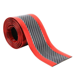 Universal Electroplate Carbon Fibre Car Door Threshold Decoration Strip Decorative Sticker, Size : 7CM x 2M, 7CM x 2M (Red), 7CM x 2M (Silver), 7CM x 2M (Gold)