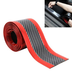 Universal Electroplate Carbon Fibre Car Door Threshold Decoration Strip Decorative Sticker, Size : 7CM x 2M, 7CM x 2M (Red), 7CM x 2M (Silver), 7CM x 2M (Gold)
