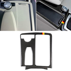 Car German Flag Carbon Fiber Left Drive Gear Position Panel Decorative Sticker for Mercedes-Benz W204 2007-2013 / W212 2010-2012 , Left Drive Gear Position (German Flag)